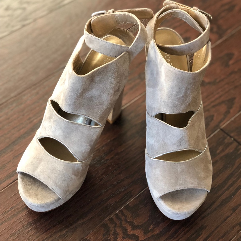 Stuart Weitzman Slits Suede Platform Sandals - image 4